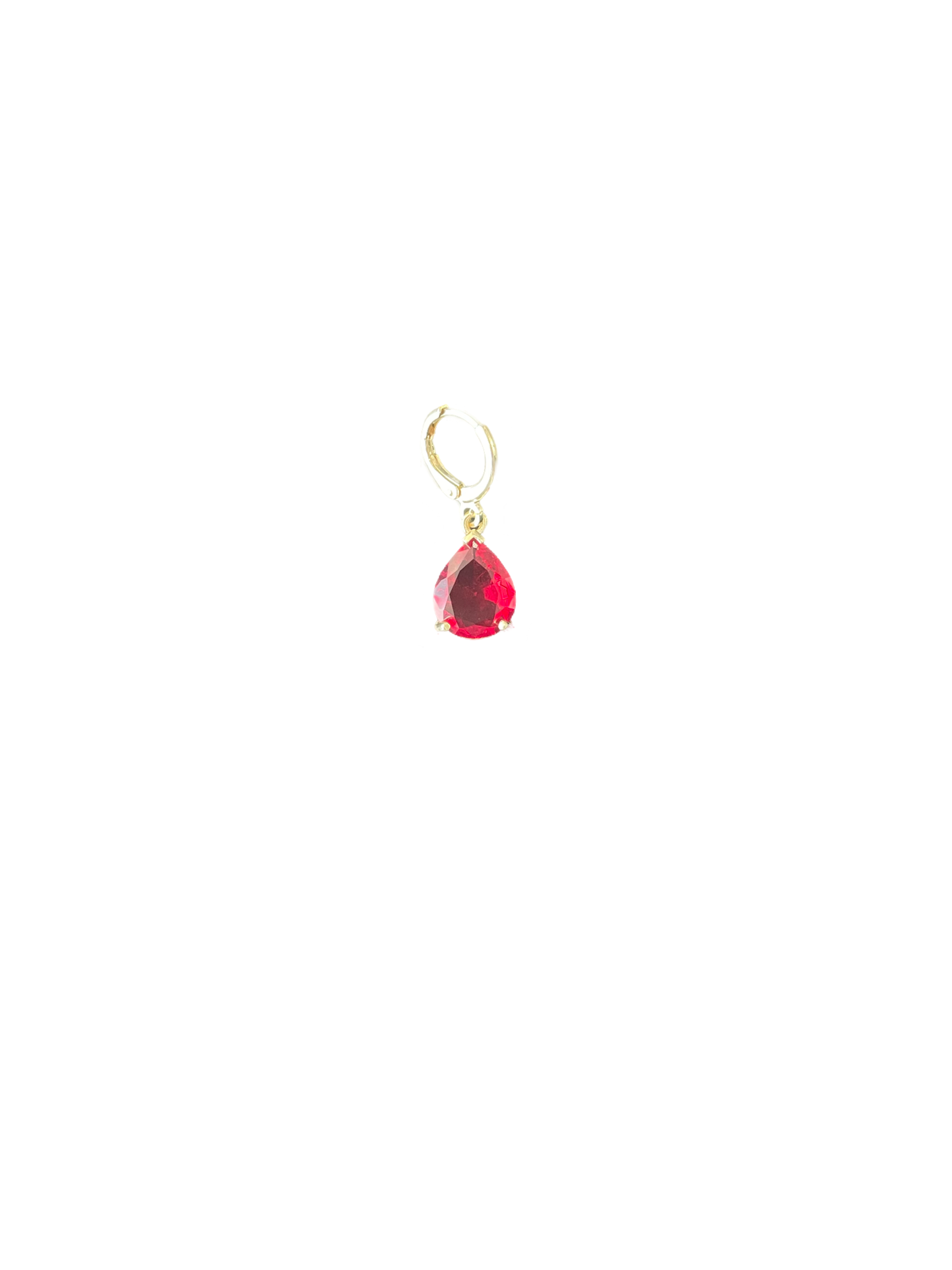 Arete gota chapa de oro amarillo 18k