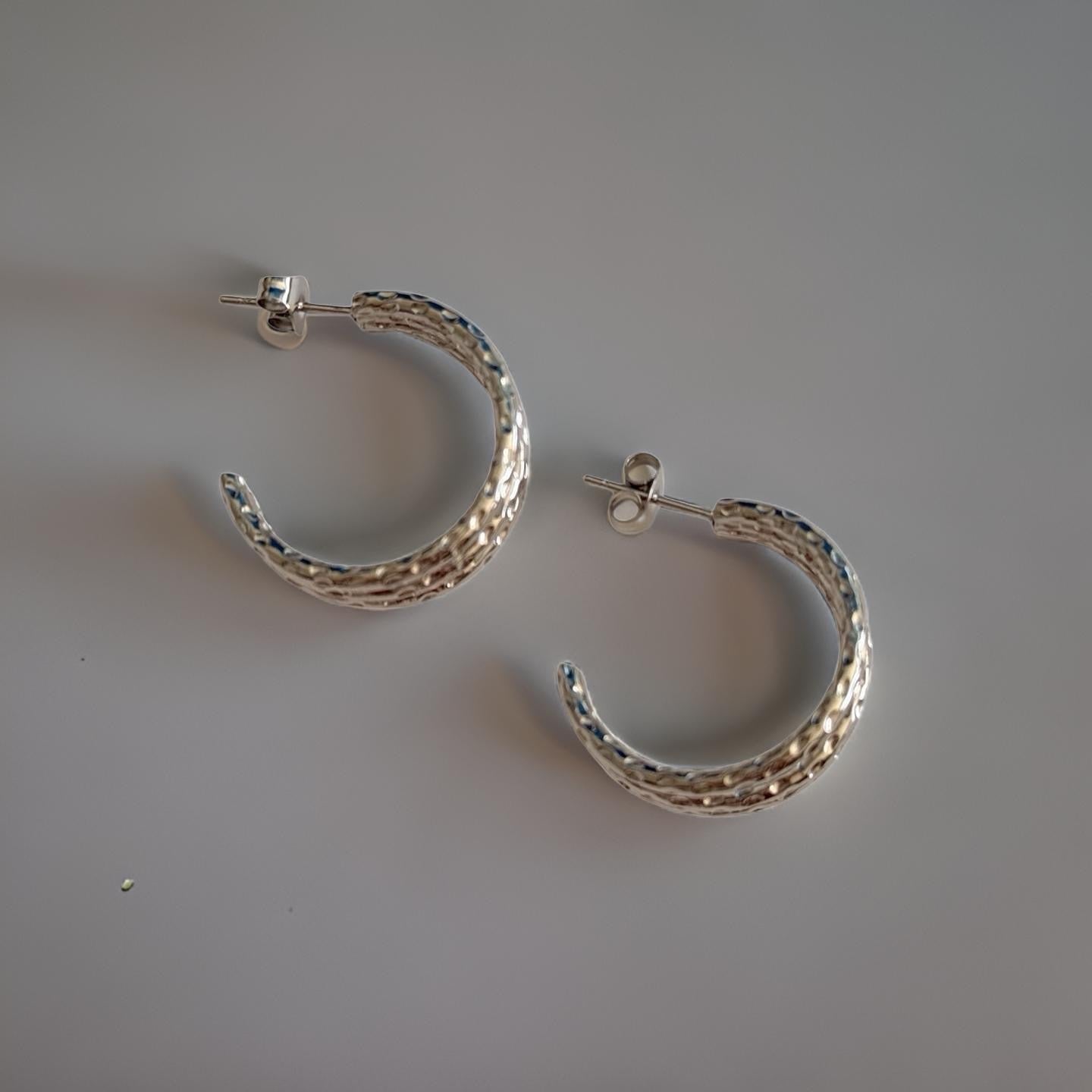 Arracada triple hoop acero