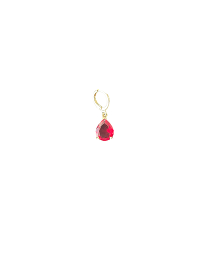 Arete gota chapa de oro amarillo 18k
