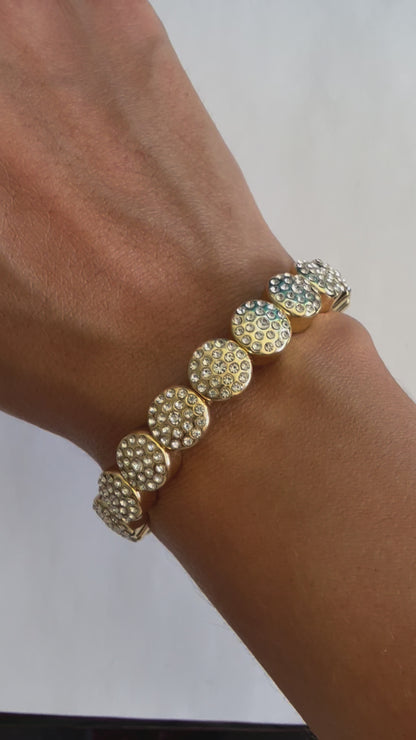 Pulsera dorada círculos