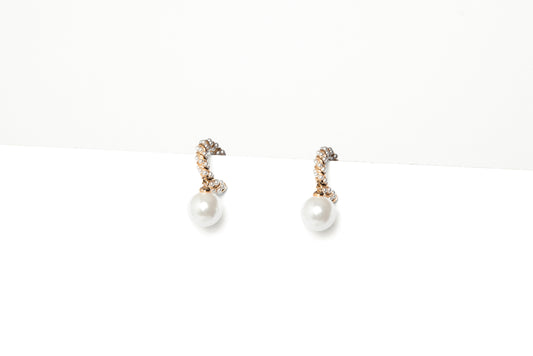 Arracada de perlas mini con perla colgante