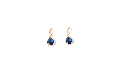 Arete gota chapa de oro amarillo 18k